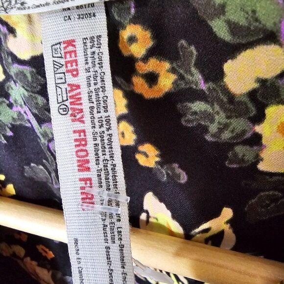 NWOT FREE PEOPLE FLORAL DEEP V SURPLICE LONG SLEEVES BODYSUIT TOP SIZE XS - Picture 10 of 14